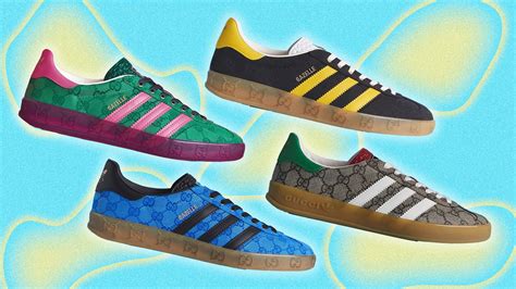 adidas gucci gazelle blue yellow|adidas x Gucci Collaboration .